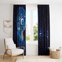 Matariki New Zealand Maori Koru Art Tattoo Window Curtain New Year Galaxy Blue Sky Style