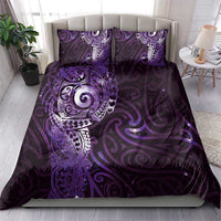 Matariki New Zealand Maori Koru Art Tattoo Bedding Set New Year Galaxy Purple Sky Style