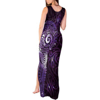 Matariki New Zealand Maori Koru Art Tattoo Tank Maxi Dress New Year Galaxy Purple Sky Style