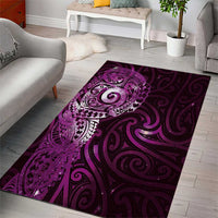 Matariki New Zealand Maori Koru Art Tattoo Area Rug New Year Galaxy Pink Sky Style