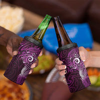 Matariki New Zealand Maori Koru Art Tattoo 4 in 1 Can Cooler Tumbler New Year Galaxy Pink Sky Style