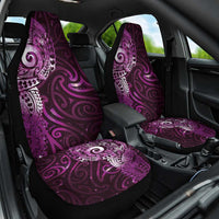 Matariki New Zealand Maori Koru Art Tattoo Car Seat Cover New Year Galaxy Pink Sky Style