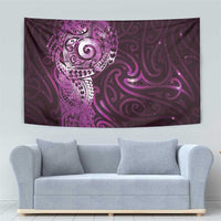Matariki New Zealand Maori Koru Art Tattoo Tapestry New Year Galaxy Pink Sky Style