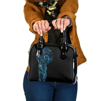 New Zealand Maori Koru Art Traditional Tattoo Shoulder Handbag Paua Shell