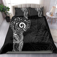 New Zealand Maori Koru Art Traditional Tattoo Bedding Set Simple Style