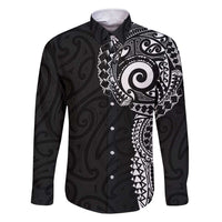 New Zealand Maori Koru Art Traditional Tattoo Family Matching Short Sleeve Bodycon Dress and Hawaiian Shirt Simple Style