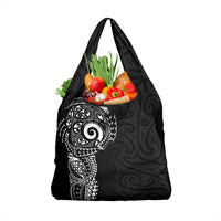 New Zealand Maori Koru Art Traditional Tattoo Grocery Bag Simple Style