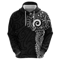 New Zealand Maori Koru Art Traditional Tattoo Hoodie Simple Style
