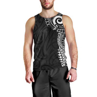 New Zealand Maori Koru Art Traditional Tattoo Men Tank Top Simple Style