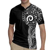 New Zealand Maori Koru Art Traditional Tattoo Rugby Jersey Simple Style