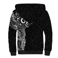New Zealand Maori Koru Art Traditional Tattoo Sherpa Hoodie Simple Style