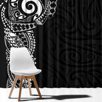 New Zealand Maori Koru Art Traditional Tattoo Window Curtain Simple Style