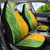 Cook Islands Language Week Car Seat Cover Tatau Pattern and Rarotongan Alphabet - Polynesian Pride