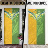 Cook Islands Language Week Door Cover Tatau Pattern and Rarotongan Alphabet - Polynesian Pride