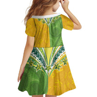 Cook Islands Language Week Family Matching Off Shoulder Maxi Dress and Hawaiian Shirt Tatau Pattern and Rarotongan Alphabet - Polynesian Pride