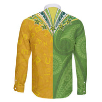 Cook Islands Language Week Family Matching Puletasi and Hawaiian Shirt Tatau Pattern and Rarotongan Alphabet - Polynesian Pride