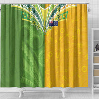 Cook Islands Language Week Shower Curtain Tatau Pattern and Rarotongan Alphabet - Polynesian Pride