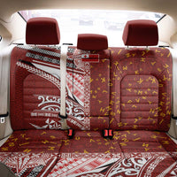 Tonga Language Week Back Car Seat Cover Ngatu Pattern and Tongan Alphabet - Polynesian Pride