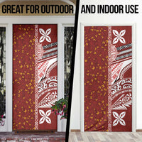 Tonga Language Week Door Cover Ngatu Pattern and Tongan Alphabet - Polynesian Pride