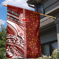 Tonga Language Week Garden Flag Ngatu Pattern and Tongan Alphabet - Polynesian Pride