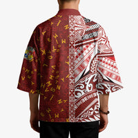 Tonga Language Week Kimono Ngatu Pattern and Tongan Alphabet - Polynesian Pride