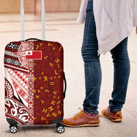 Tonga Language Week Luggage Cover Ngatu Pattern and Tongan Alphabet - Polynesian Pride