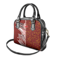 Tonga Language Week Shoulder Handbag Ngatu Pattern and Tongan Alphabet - Polynesian Pride