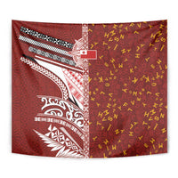 Tonga Language Week Tapestry Ngatu Pattern and Tongan Alphabet - Polynesian Pride