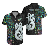Custom New Zealand Hawaiian Shirt Silver Fern and Manaia with Papua Shell Maori Tribal LT03 - Polynesian Pride