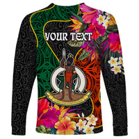 Personalised Penama Day Long Sleeve Shirt Proud To Be A Ni-Van Beauty Pacific Flower LT03 - Polynesian Pride