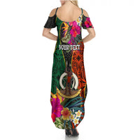 Personalised Penama Day Summer Maxi Dress Proud To Be A Ni-Van Beauty Pacific Flower LT03 - Polynesian Pride
