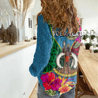 Personalised Sanma Day Women Casual Shirt Proud To Be A Ni-Van Beauty Pacific Flower LT03 - Polynesian Pride