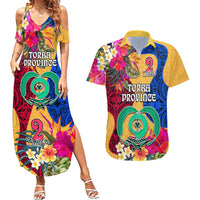 Torba Day Couples Matching Summer Maxi Dress and Hawaiian Shirt Proud To Be A Ni-Van Beauty Pacific Flower LT03 Yellow - Polynesian Pride