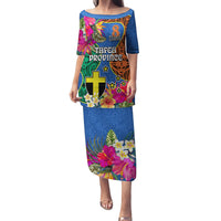 Tafea Day Family Matching Puletasi Dress and Hawaiian Shirt Proud To Be A Ni-Van Beauty Pacific Flower LT03 - Polynesian Pride