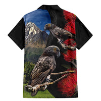New Zealand Kea And Pohutukawa Family Matching Mermaid Dress and Hawaiian Shirt With The Mountain Landscape LT03 - Polynesian Pride