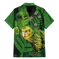 New Zealand Kkp Family Matching Mermaid Dress and Hawaiian Shirt Silver Fern with Close up of Green Fern Leaves and Maori Tattoo LT03 - Polynesian Pride