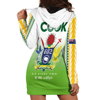 Cook Islands Rugby Hoodie Dress Six Eight Two to The World - Tatau Tribal Motif