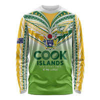 Cook Islands Rugby Long Sleeve Shirt Six Eight Two to The World - Tatau Tribal Motif