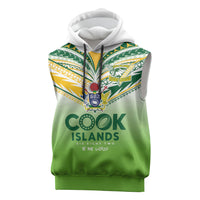Cook Islands Rugby Sleeveless Hoodie Six Eight Two to The World - Tatau Tribal Motif