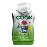 Cook Islands Rugby Sleeveless Hoodie Six Eight Two to The World - Tatau Tribal Motif