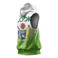 Cook Islands Rugby Sleeveless Hoodie Six Eight Two to The World - Tatau Tribal Motif