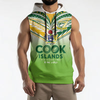 Cook Islands Rugby Sleeveless Hoodie Six Eight Two to The World - Tatau Tribal Motif