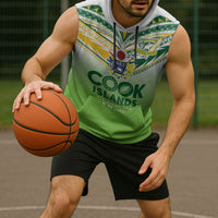 Cook Islands Rugby Sleeveless Hoodie Six Eight Two to The World - Tatau Tribal Motif