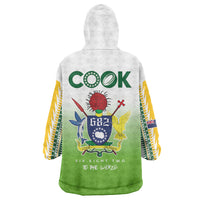 Cook Islands Rugby Wearable Blanket Hoodie Six Eight Two to The World - Tatau Tribal Motif