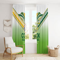 Cook Islands Rugby Window Curtain Six Eight Two to The World - Tatau Tribal Motif