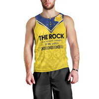 Niue Rugby Custom Men Tank Top Six Eight Three to The World - Hiapo Tribal Motif