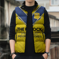 Niue Rugby Custom Sleeveless Puffer Jacket Six Eight Three to The World - Hiapo Tribal Motif