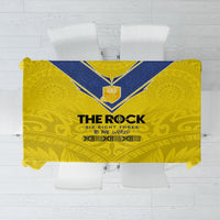 Niue Rugby Tablecloth Six Eight Three to The World - Hiapo Tribal Motif