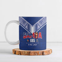 Samoa Rugby Custom Ceramic Mug Six Eight Five to The World - Pacific Motif