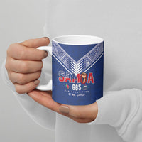 Samoa Rugby Custom Ceramic Mug Six Eight Five to The World - Pacific Motif